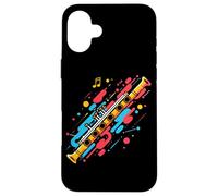 Flauto Strumento a fiato a macchie di colore Custodia per iPhone 16 Plus