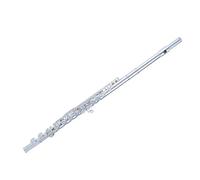 Flauto Strumento a fiato Pulsante in rame bianco Chiave E divisa tono C Placcato argento 16 fori chiusi Flauto Di Strumenti Musicali