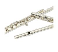 flauto strumento Doppio flauto da esame a 16 fori chiusi placcato in argento. Flauto a chiave C standard a Y