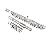 flauto strumento Esame di flauto a 16 fori in argento nichelato Chiave E a 16 fori Chiave C per strumento flauto chiave C