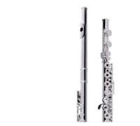 flauto strumento Flauto 17 fori argentato/chiavi francesi/bocchino argento