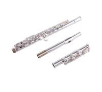 flauto strumento Flauto a tono variabile con prestazioni professionali in argento nichel intagliato a 16 fori