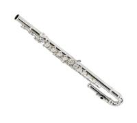 flauto strumento Flauto curvo a 16 fori con accordatura a C doppio bocchino flauto per strumenti placcato in rame bianco