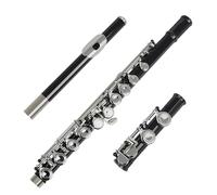 flauto strumento Flauto nero Chiave d'argento16 Fori aperti chiusi Chiave C Strumento musicale da concerto per flauto traverso professionale