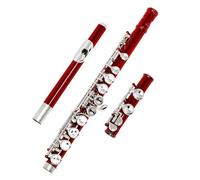 flauto strumento Flauto rosso 16 fori aperti chiusi Chiave C Strumento musicale da concerto per flauto traverso professionale