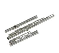 flauto strumento Flauto Strumento musicale in argento Bocchino in argento 17 fori Coda B aperta Chiave francese Esame di grado professionale