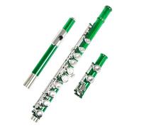 flauto strumento Flauto verde Chiave d'argento16 Fori aperti chiusi Chiave C Strumento musicale da concerto per flauto traverso professionale
