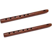 Flauto strumento musicale originale per principianti | scala C in bambù naturale per destrorsi Bansuri - 33 cm Flauto professionale | tono caldo, leggero e resistente - Confezione da 2