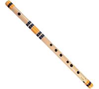 Flauto strumento musicale originale per principianti - scala di C in bambù naturale per destrorsi Bansuri, lunghezza 48 cm, flauto indiano professionale in bambù | tono caldo, leggero e resistente