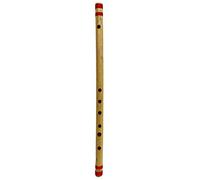 Flauto Strumento Musicale Tradizionale Marrone da collezione in legno di bambu Bansuri 21X0.8 Inches Brown and Red