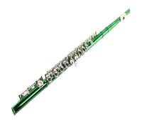 flauto strumento Strumento a fiato flauto colorato Foro chiuso a 16 fori Chiave C Coda B Chiave E Chiave in nichel con corpo verde