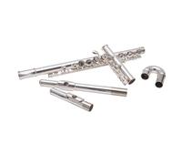 flauto strumento Strumento in ottone 16 fori chiusi Cupronichel Flauto con tubo a U placcato argento C