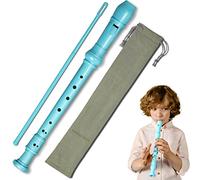 Flauto tedesco, Flauto Scuola Elementare, Flautos Dolce per Scuola Elementare, 8 Fori, Adatto a Scuole e Principianti, Resina ABS Ecologica, Rimovibile e Facile da Pulire (Blu).