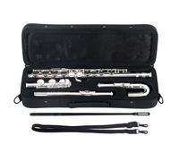 Classic Cantabile FL-200U Flauto Traverso Nichelato - Strumento per principianti particolarmente adatto ai bambini - Meccanica E fluida e Sol avanzato - Include bastoncino per pulizia e custodia