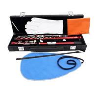 flauto traverso Flauto 16 Fori Chiusi Aperti Chiave C Flauto Traverso Professionale Con Parti Set Di Custodie In Pelle Per Strumenti A Fiato(Red)