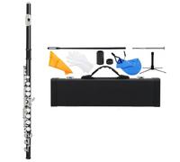 flauto traverso Flauto 16 Fori Chiusi Nella Chiave Del Flauto Da Concerto In Do Trasversale Con La Chiave Dello Strumento A Fiato Professionale In Mi(Black)