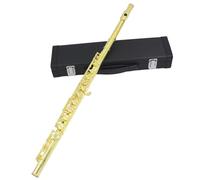 flauto traverso Flauto A 16 Fori Chiusi Chiave C Flauto Da Concerto Flauto Da Concerto Flauto Traverso Professionale A Fiato Con Chiave E(Gold)