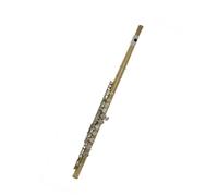 Flauto Traverso Flauto A 16 Fori Chiusi Chiave In Do Flauto In Argento Con Custodia In Pelle Strumento A Fiato Da Concerto Professionale(Gold A)