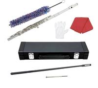 flauto traverso Flauto C Bianco A 16 Fori Chiave E Strumento A Fiato Flauto In Ottone Bianco Nichel Argento Con Accessori