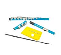 Flauto traverso flauto per principianti Flauto 16 fori chiusi chiavi C strumento cupronichel placcato nichel flauto blu mare con chiave E