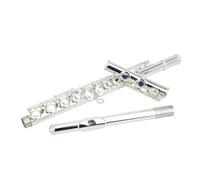 Flauto traverso flauto per principianti Flauto per principianti a foro chiuso a 16 fori placcato in argento Flauto a chiave C standard a Y per esame professionale per adulti