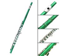 flauto traverso Flauto Traverso Professionale A 16 Fori Aperti Chiusi In Chiave C Con Scatola In Pelle Per Principianti Per Strumenti A Fiato In Chiave E(Green)