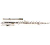 Flauto Traverso Lechgold FL-19/2U argentato in C, testa curva/dritta, nickel silver, chiavi chiuse. Include custodia, borsa e bastoncino pulizia.