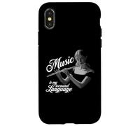 Flauto traverso Music is my second Language flauto traverso flauto Custodia per iPhone X/XS