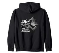 Flauto traverso Music is my second Language flauto traverso flauto Felpa con Cappuccio