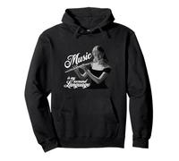 Flauto traverso Music is my second Language flauto traverso flauto Felpa con Cappuccio