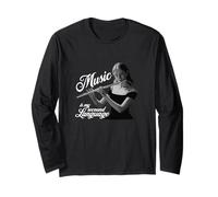 Flauto traverso Music is my second Language flauto traverso flauto Maglia a Manica