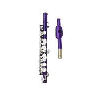Flauto Traverso Set Corpo In Rame Bianco Piccolo C A 16 Fori Con Custodia Per Strumenti Musicali Professionali Più Chiave E(PURPLE)