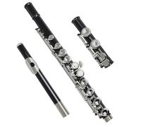Flauto Traverso Strumenti Chiave Chiusa Per Flauto Nero A 16 Fori Aggiungi Il Flauto Da Concerto Placcato In Nichel Tono E Chiave C Con Custodia