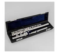 Flauto Traverso Strumenti Flauto A 16 Fori Con Chiave C Placcato Argento In Cupronichel Con Custodia E Accessori