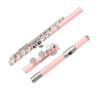 Flauto Traverso Strumenti Flauto A 16 Fori Foro Chiuso Tono C Flauto Rosa Flauto In Cupronichel Con Chiave D'argento Con Accessori Per Flauto