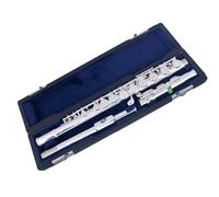 Flauto Traverso Strumenti Flauto A 16 Tasti Con Foro Chiuso, Tono C, Flauto Per Mancini Placcato In Cupronichel Argentato Con Tasti E