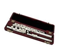 Flauto Traverso Strumenti Flauto A 17 Fori Con Apertura E, Chiave B, Flauto Placcato In Argento Cupronichel Con Scatola Di Immagazzinaggio