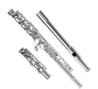 Flauto Traverso Strumenti Flauto In Argento A 16 Fori Con Chiave E, Foro Chiuso, Tubo In Cupronichel Tono C Con Borsa Imbottita