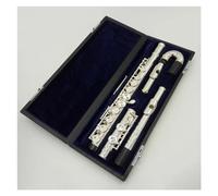 Flauto Traverso Strumenti Flauto Placcato Argento Strumento Studente Testata Curva Flauti C Gamba 16 Fori Chiusi Chiave E Flauto
