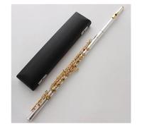 Flauto Traverso Strumenti Flauto Placcato In Argento Piastra Per Labbra Placcata In Oro Chiavi Dorate Flauti Tono C A 17 Fori Con Foro Aperto Con Custodia