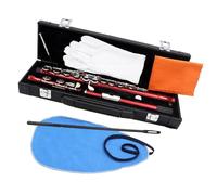 Flauto Traverso Strumenti Flauto Rosso A 16 Fori A Fori Chiusi Flauto A Chiave C Placcato In Rame-nichel Argentato Con Accessori