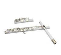 Flauto Traverso Strumenti Flauto Traverso Da Concerto Placcato In Cupronichel Bianco A 16 Fori Con Foro Chiuso E Chiave E