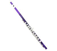 Flauto Traverso Strumenti Strumento Da Concerto Per Flauto Traverso Con Chiave C A 16 Fori Aperti Chiusi Con Accessori Per Studenti (Color : Purple)
