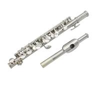 flauto traverso Tasto C Piccolo Flauto Di Mezza Misura Professionale Cupronichel Argento Piccolo Con Custodia In Pelle Accessori In Tessuto
