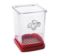 FLAVAS Affettatrice a Tazza, Affettatrice Veloce per Frutta e Verdura con Piastra di Spinta, Tritatutto Manuale in Acciaio Inossidabile, Affettatrice per Frutta a Tazza per Uova Fragole Banane