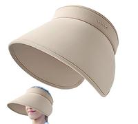 FLAVAS Cappelli con visiera parasole vuota | SPF50 Cappello integrale in seta di ghiaccio per protezione solare - Cappello con visiera parasole regolabile, cappello da sole accessori da spiaggia Must