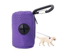 FLAVAS Dispenser per Sacchetti per la Cacca del Cane - Supporto per Borsa per Cani con Attacco per guinzaglio in Tessuto Rete con Cerniera | Dispenser di Sacchetti per Cani di Grande capacità