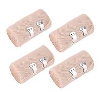 FLAVNTEL 4 Pezzi Bendaggio Elastico Bende Mediche Elastiche Wrap Rullo di Compressione con Clip Extra in Metallo Sport Fornito (2 X 7,5 cm di Larghezza e 2 X 10 cm di Larghezza)
