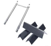 Flavor Bar & Grill Burner Tube Kit di ricambio per Weber per SPIRIT I & II serie 200 E210 E220 S210, 7635 piastre riscaldanti in acciaio inox e 69785 304 bruciatori con tubo crossover, 3+2+1