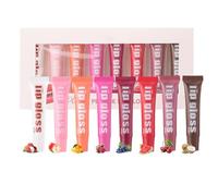 Flavored Lip Gloss Set For Girls, 8 x Fruit Flavored Lip Oil, Fruit Flavored Lip Oil For Dry Lips, Clear Lip Gloss In Assorted Flavors, Long Lasting Lip Gloss, Repairing Lip Gloss, Fruity Lip Glo